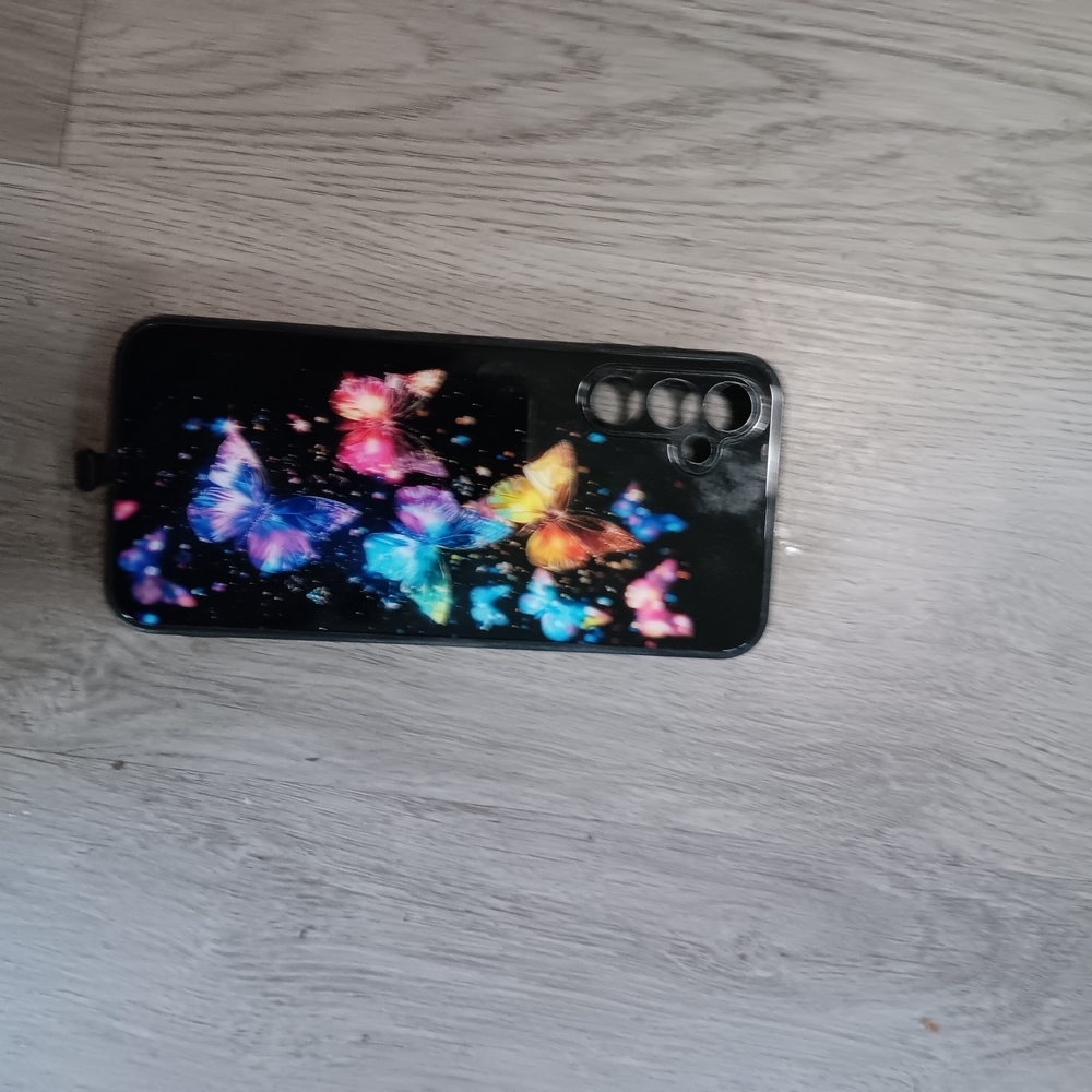 Black Artistic Butterfly Light Up Phone Case Samsung A145G